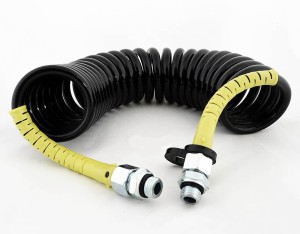 Przewód spir.pneumat. czarno- żółty silikonowy