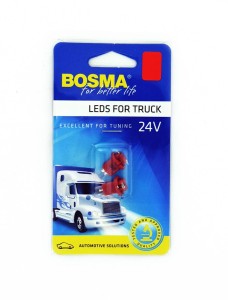 ŻARÓWKA 24V 1xLED BAX RED 2pcs /7767/