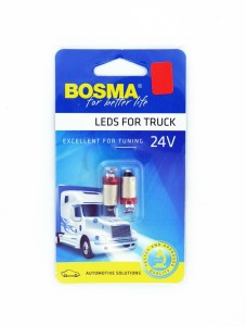 ŻAR. 24V 1xLED BA9s RED WIDE VIEWING /7910/