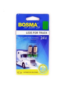 ŻARÓWKA 24V 4xLED BA9s GREEN 2pcs /7996/