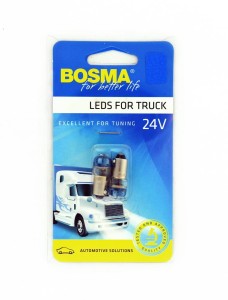 ŻAROWKA 24V 4xLED BA9s BLUE 2pcs /7989/