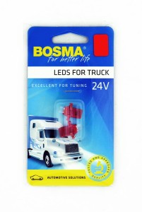 ŻARÓWKA 24V 1xLED B8,7d RED 2pcs /7712/