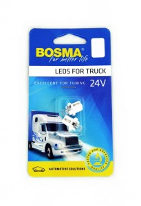 ŻARÓWKA 24V 1xLED B8,5D WHITE 2pcs /7705/