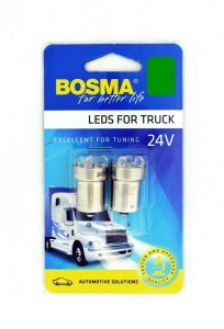 ŻARÓWKA 24V 5xLED BA15s GREEN 2pcs /7248/