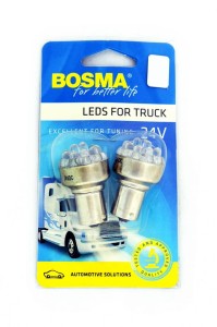 Żar 24V 12xLED BA15s WHITE 2pcs 7057