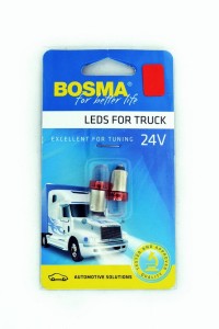 ŻARÓWKA 24V 1xLED BA9s RED 2pcs /7569/