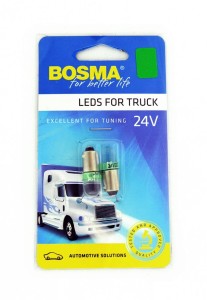 ŻAR. 24V 1xLED BA9s Green/7590/