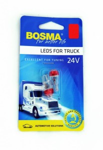 ŻARÓWKA 24V 4xLED T10 RED 2pcs /7415/