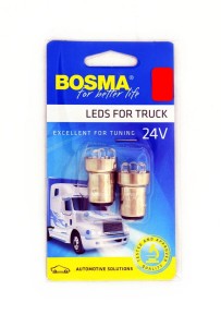 ŻARÓWKA 24V 5xLED BAY15d RED 2pcs /7262/