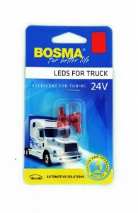 ŻARÓWKA 24V 1xLED T10 RED 2pcs /7361/