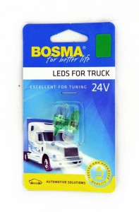 ŻARÓWKA 24V 1xLED T10 GREEN 2pcs /7392/