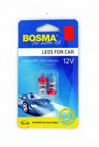 ŻARÓWKI 12V 3X LED T10 RED 2pcs   2502