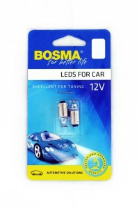 ŻARÓWKA 12V1xLED BA9S BIAŁA STOŻEK 2szt 3769