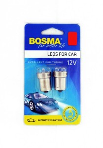 ŻARÓWKA 12V 5xLED BA15S RED 2PCS   4513