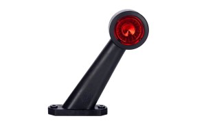 LAMPA OBRYSOWA NA WYSIĘGNIKU, BIAŁO-CZERWONA LD726