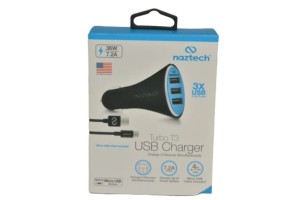Ładowarka USB NAZTECH T3 Turbo 7.2a z kablem Micro