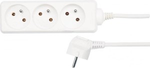 Przedł.el./biały/ 3G Z/U 3m /72504/