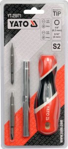 Wkrętak z dwustronnymi wymiennymi bitami 25971