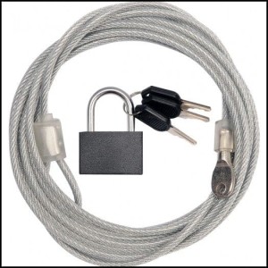 Linka stalowa z kłódką 77815