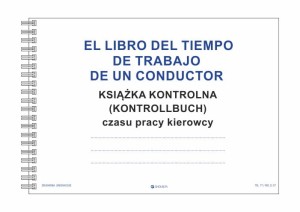 Książka czasu pracy kierowcy Hiszpańskie