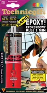 KLEJ BEZBARWNY EPOKSYDOWY 2x12ml E358 1 min
