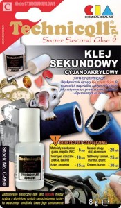 KLEJ SEKUNDOWY Z PĘDZELKIEM 8g C990