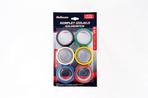 TAŚMY IZOLACYJNE KOLOROWE 6szt 61476 / 58756
